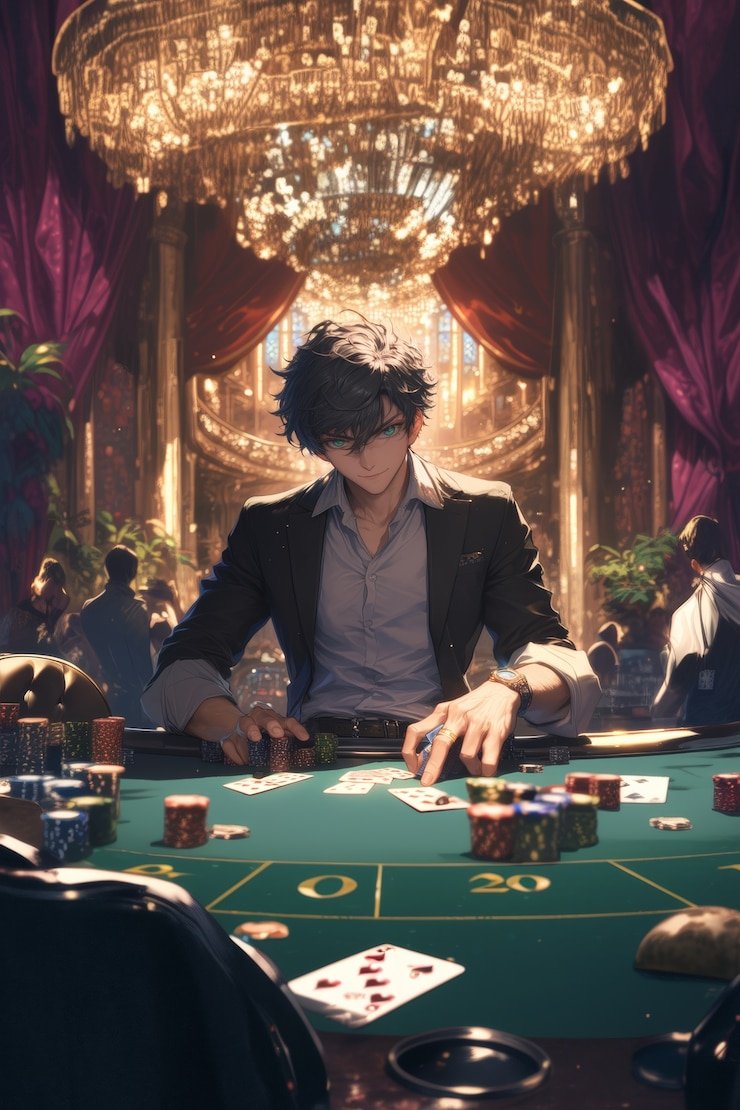 Interface permainan blackjack di mobile